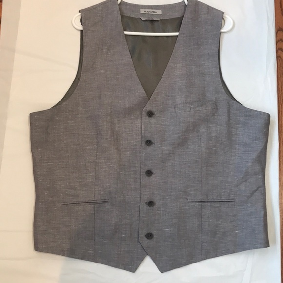 Le Chateau Linen Vest Suit. - Picture 3 of 16